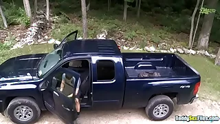 DaddysexFiles&colon; Conner Habib kneels and sucks his stepdad Allen Silvers veiny cock